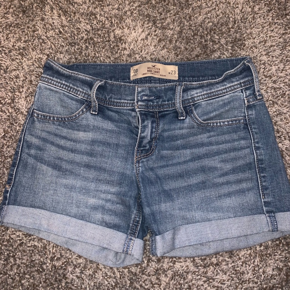 High waisted midi shorts